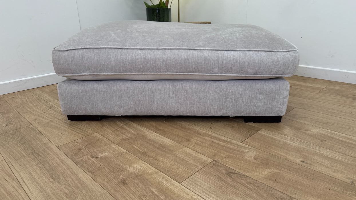 Sofology Laurent Fabric Footstool in charcoal All Over