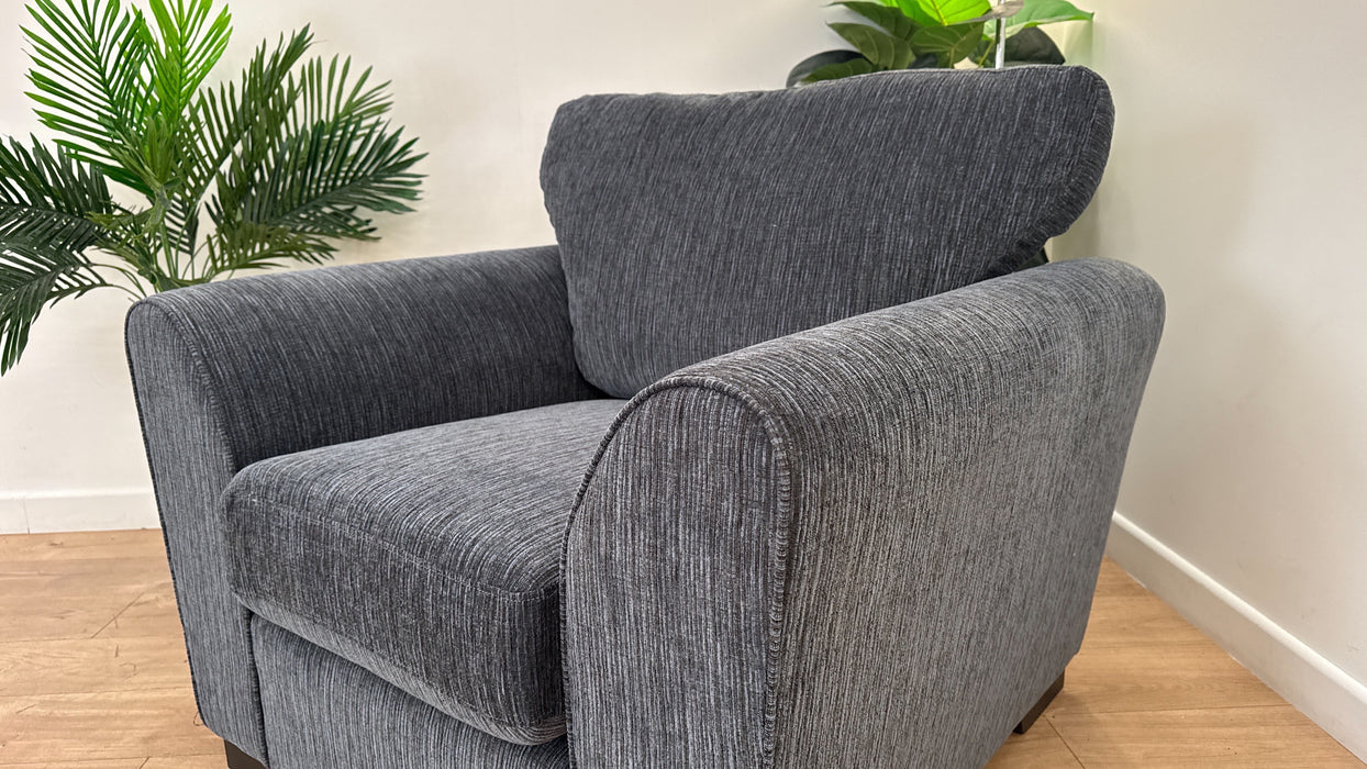 DFS Horbury Fabric Chair in Steel/Grey Mix