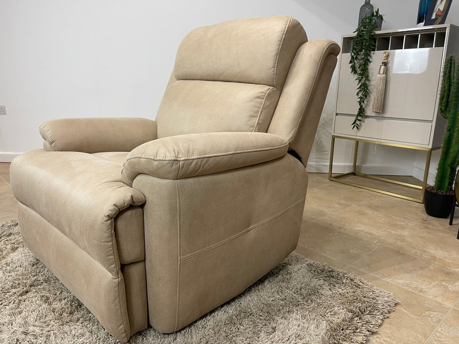 Gracie Fabric Chair Power Recliner - Embossed Fabric Putty (WA2)