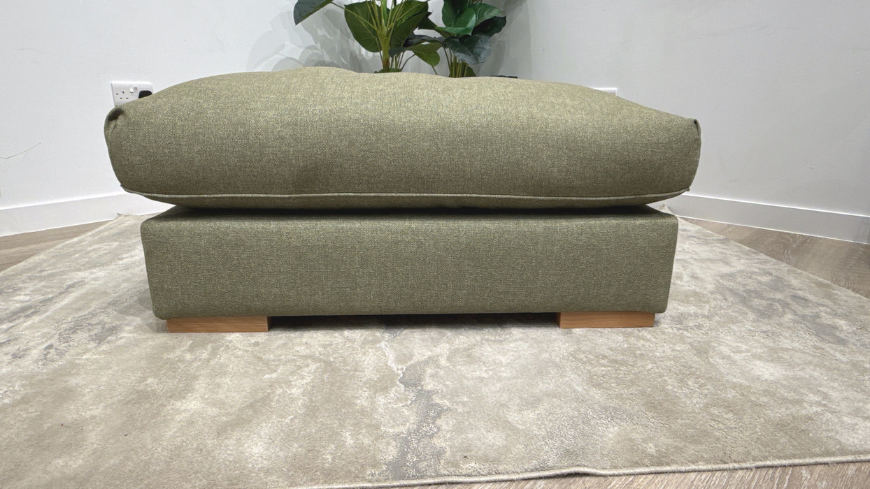 Sofology Gaia Fabric Footstool in Olive