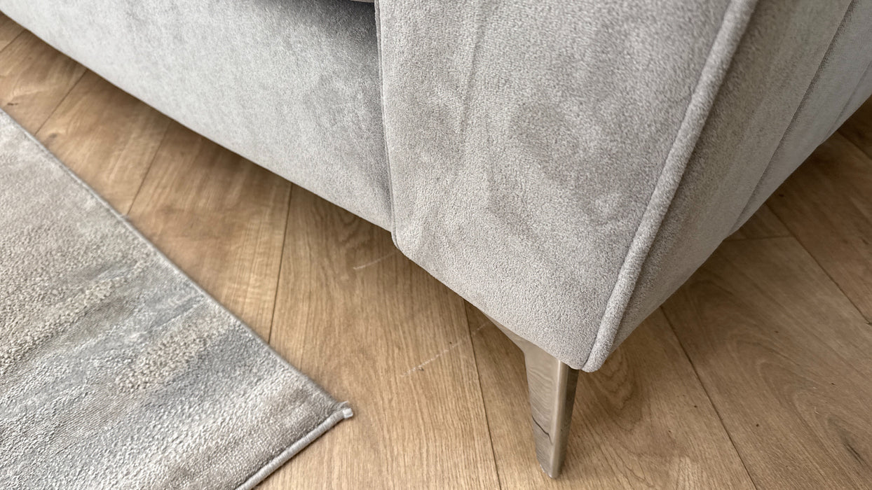 Sofology Luella Fabric Grande Sofa in Soft Sherpa Silver