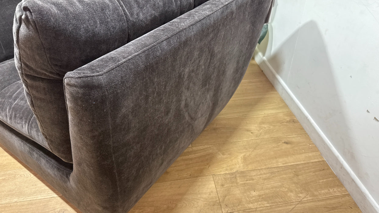 Sofology The Cocoon Fabric Loveseat in Relaxed Chenille Raisin