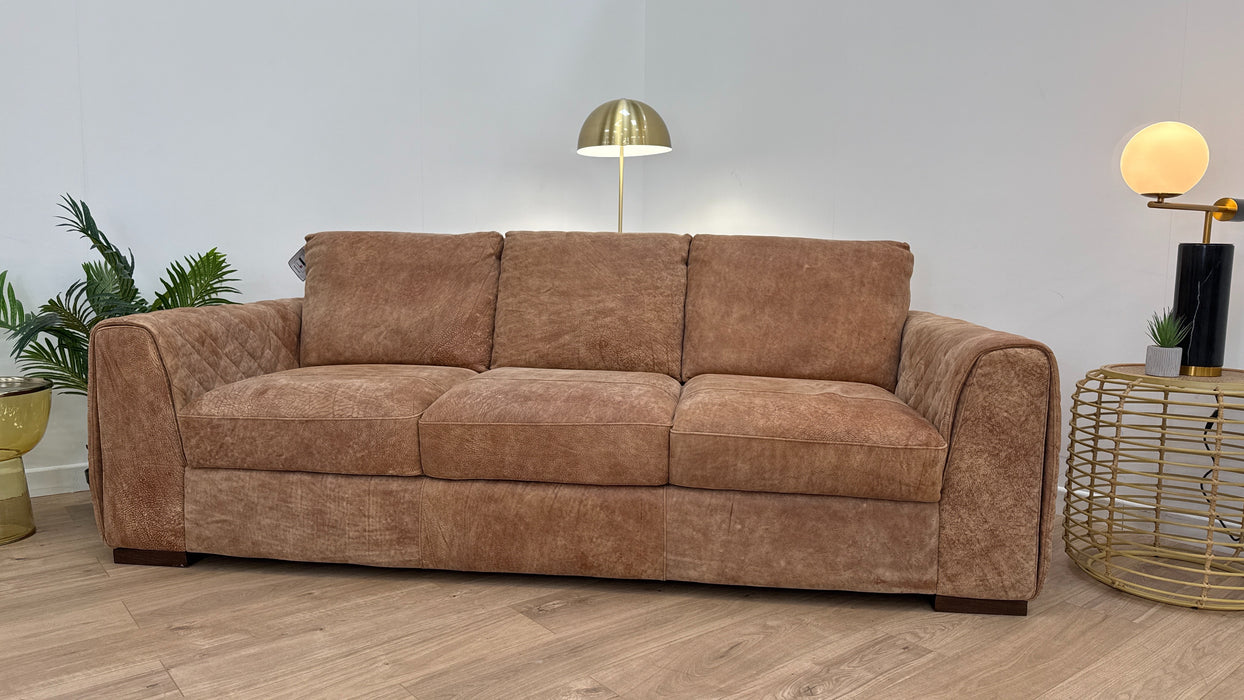 Mazzini 3 Seater - Leather Sofa - Utah Tan