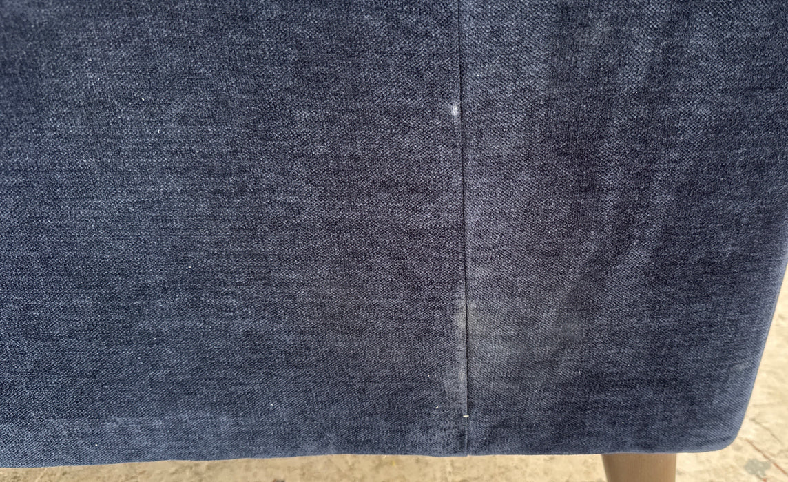 Sofology Mayfair Fabric 3 Seater Foam Seats in Soft Chenille Navy/Navy Mix