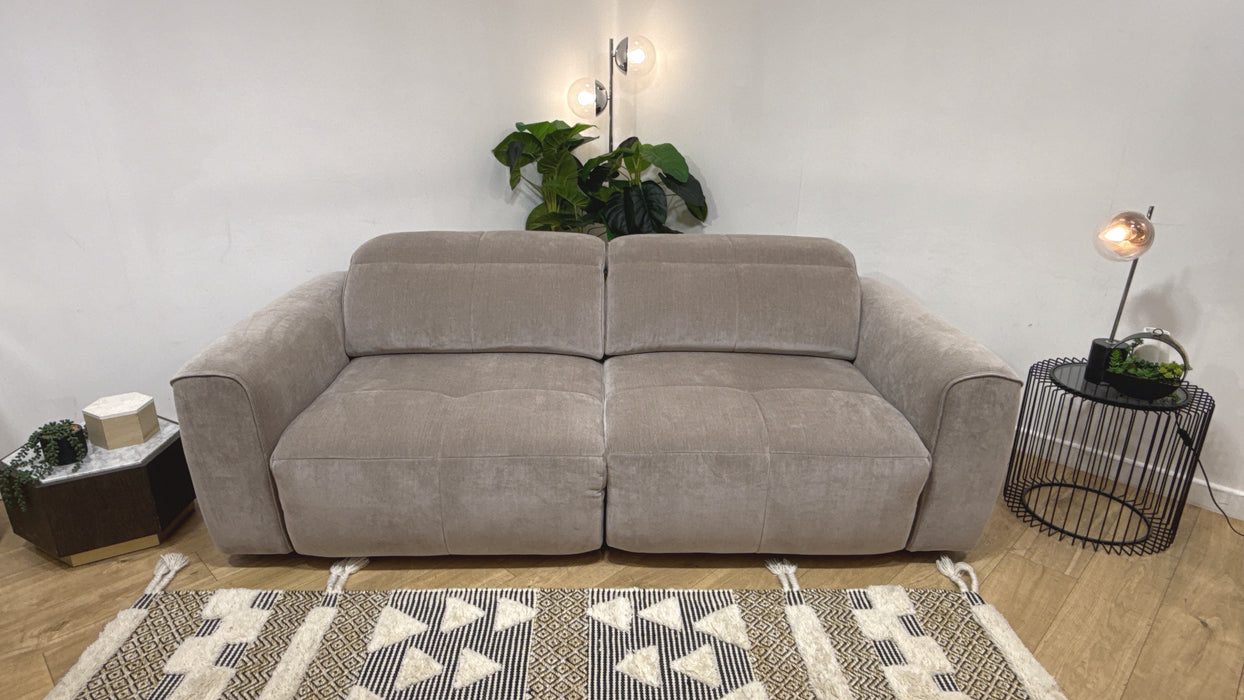Sofology Riviera Fabric 3 Seater Motion Chaise in Relaxed Chenille Nutmeg