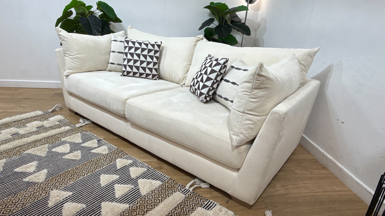 Sofology Tallulah Fabric 3 Seater in Soft Chenille Ivory