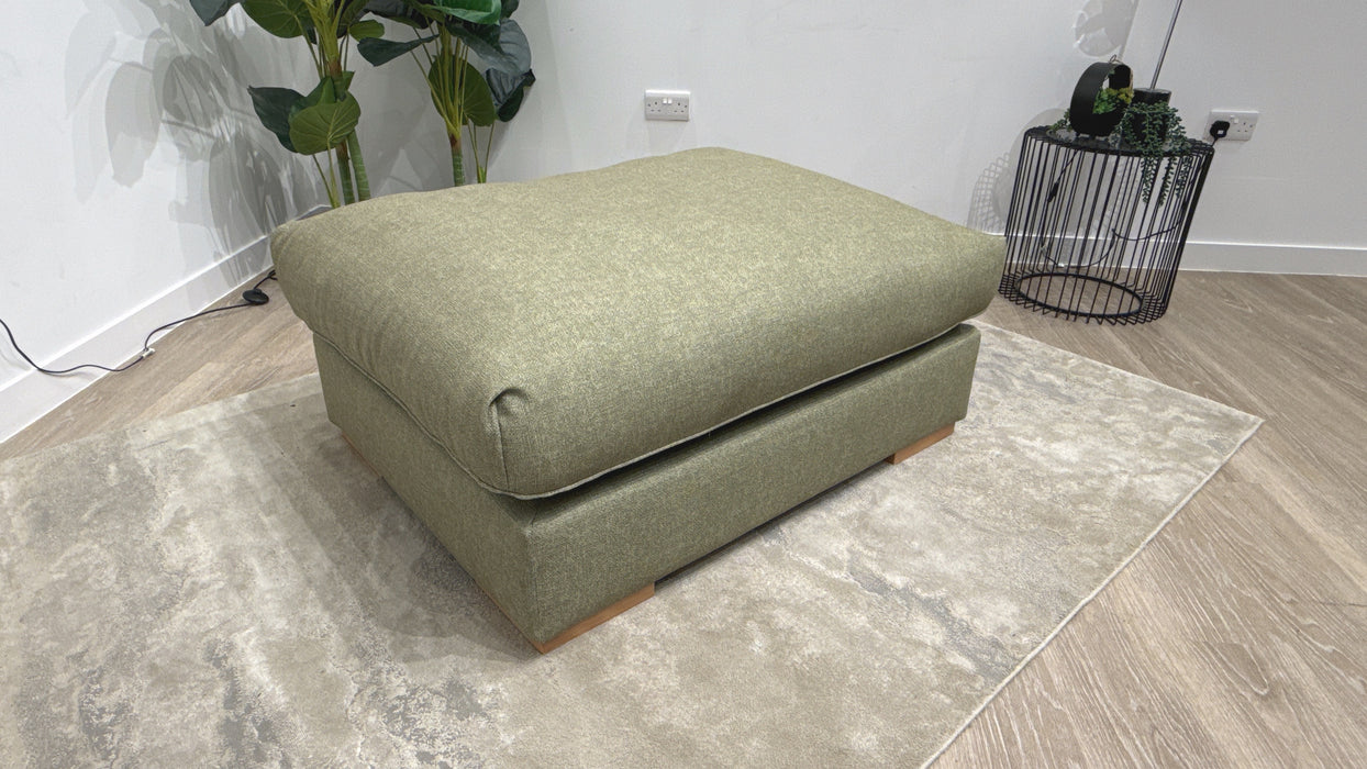 Sofology Gaia Fabric Footstool in Olive