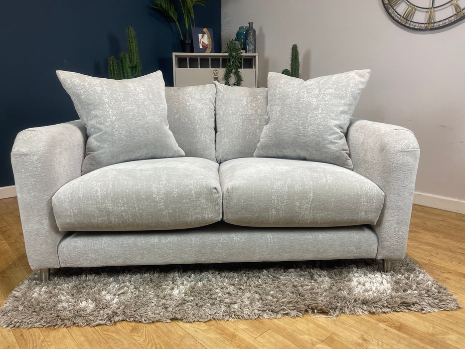 Midland Hill 2 Seater Meridian Silver Fabric Chrome Trim (WA2)