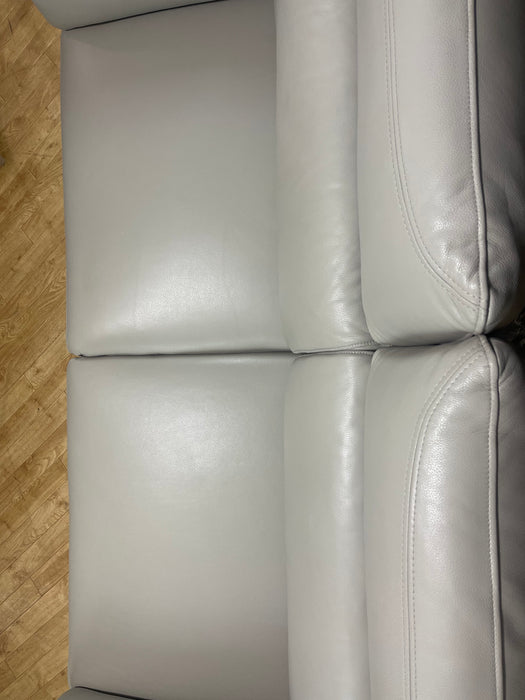 Missouri 2.5 Seater Leather Sofa Trusty Sheen Leather Lead Grey Power Recliner Power Headrest (WA2)