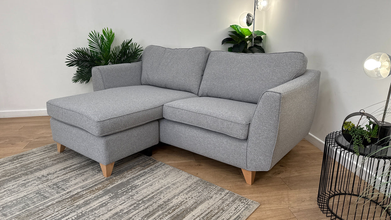 DFS Orlby Fabric 4 Seater Chaise in Silver