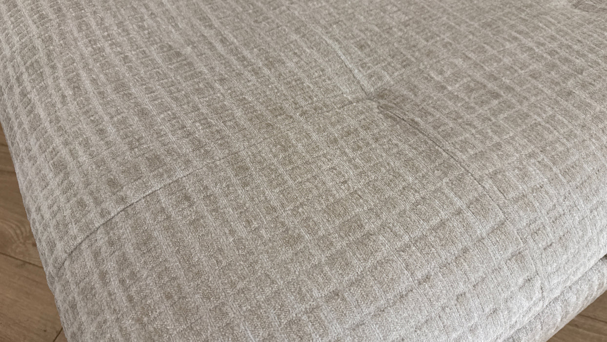 Sofology Ascot Fabric Storage Footstool in Textured Chenille Natural