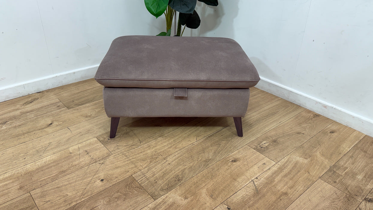 Sofology Bailey Fabric Designer Storage Footstool in Lifestyle Flecked Nutmeg