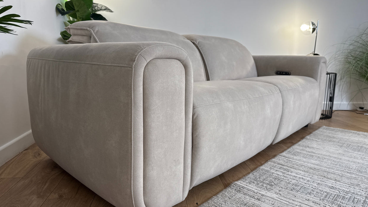 Sofology The Premiere 2.5 Seater Recliner Sofa in Lifestyle Flecked Fabric Ivory