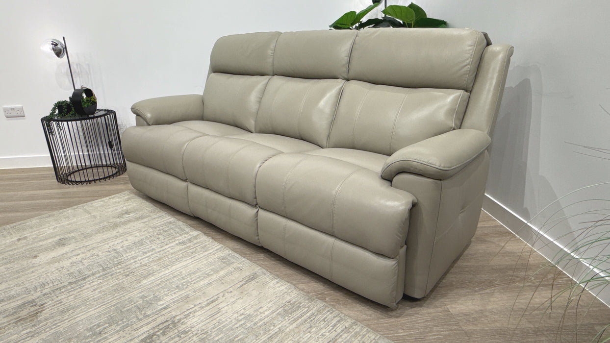 Sofology Gracie Leather 3 Seater in Trusty Sheen Lead Grey