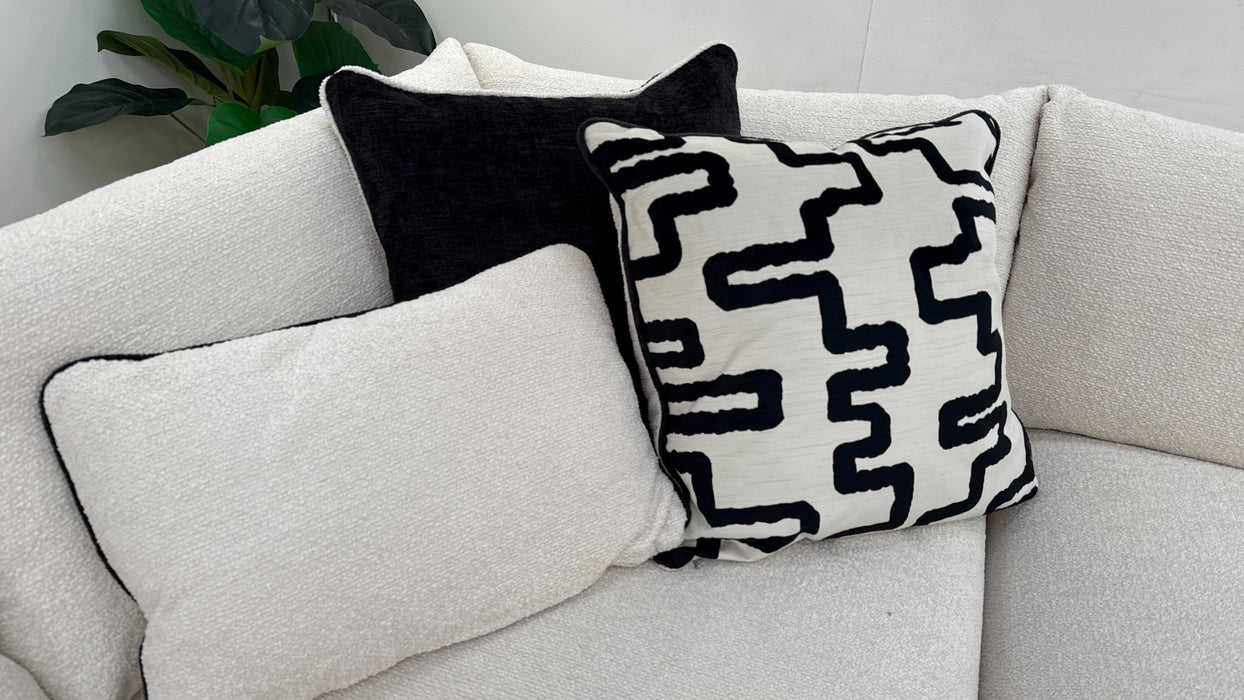 Sofology The Westwood Fabric 3 Corner 3 in Boucle Ecru Mix