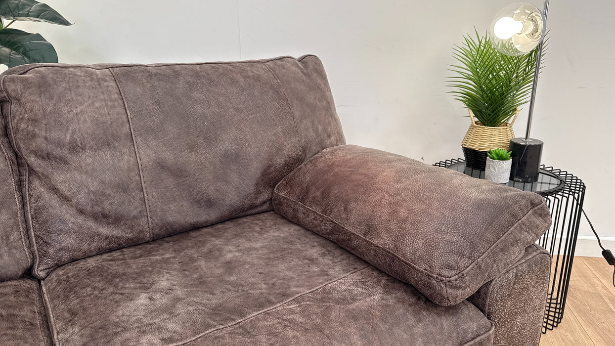 Linara 2 Seater - Leather Sofa - Utah Brown