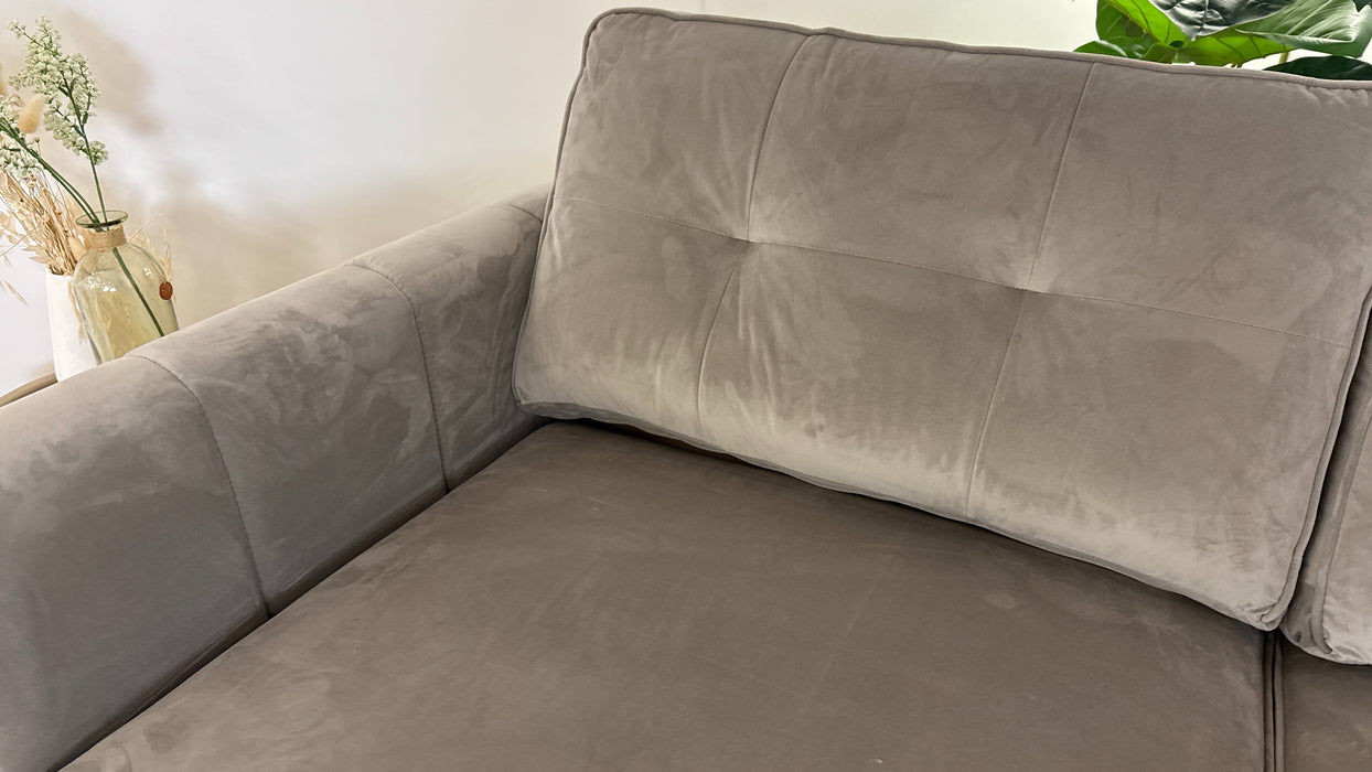 Sofology Islington Fabric 3 Seater Hypnos Deluxe Sofa Bed in Sleek Mink