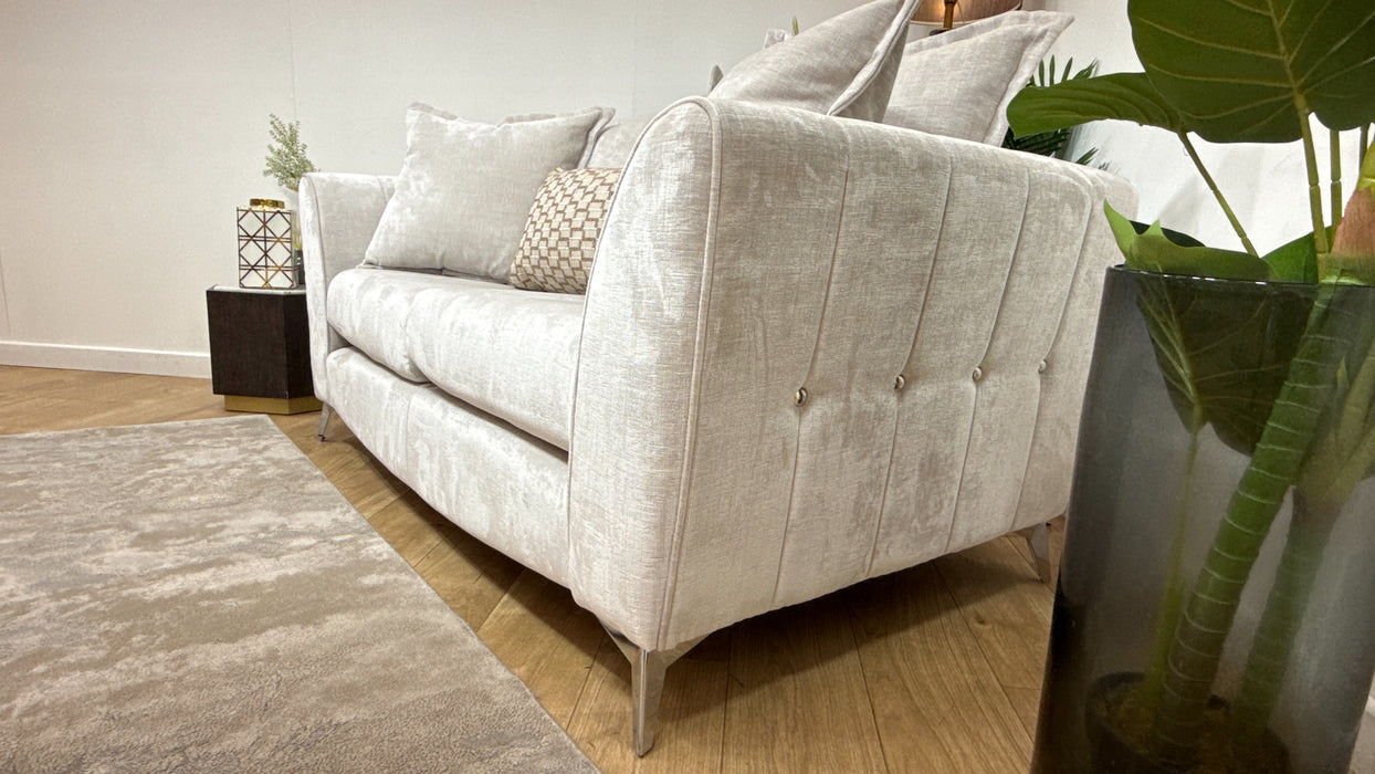 Sofology Luella Fabric 2 Seater in Luxe Chenille Oyster Mix