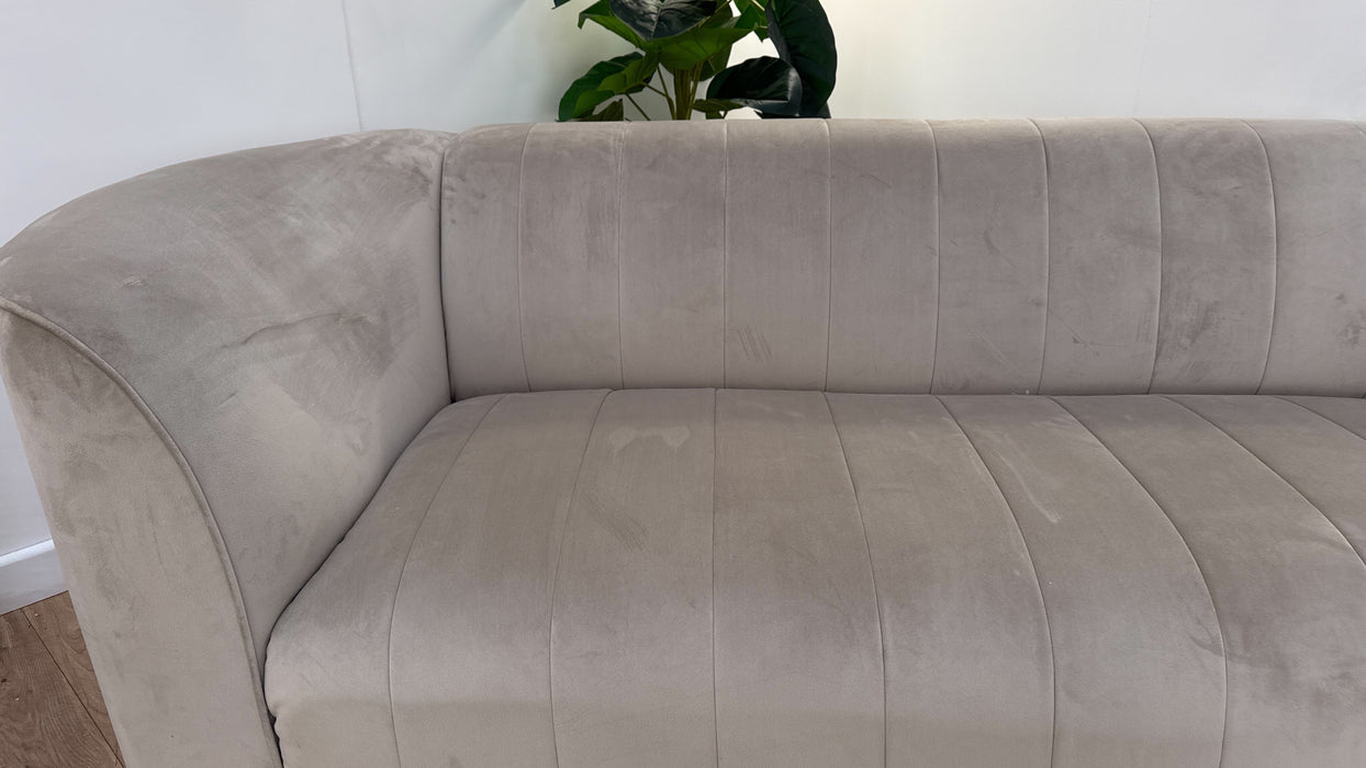 Sofology The Fitzrovia Fabric 3 Seater in Matt Velvet Stone Mix Without Trim