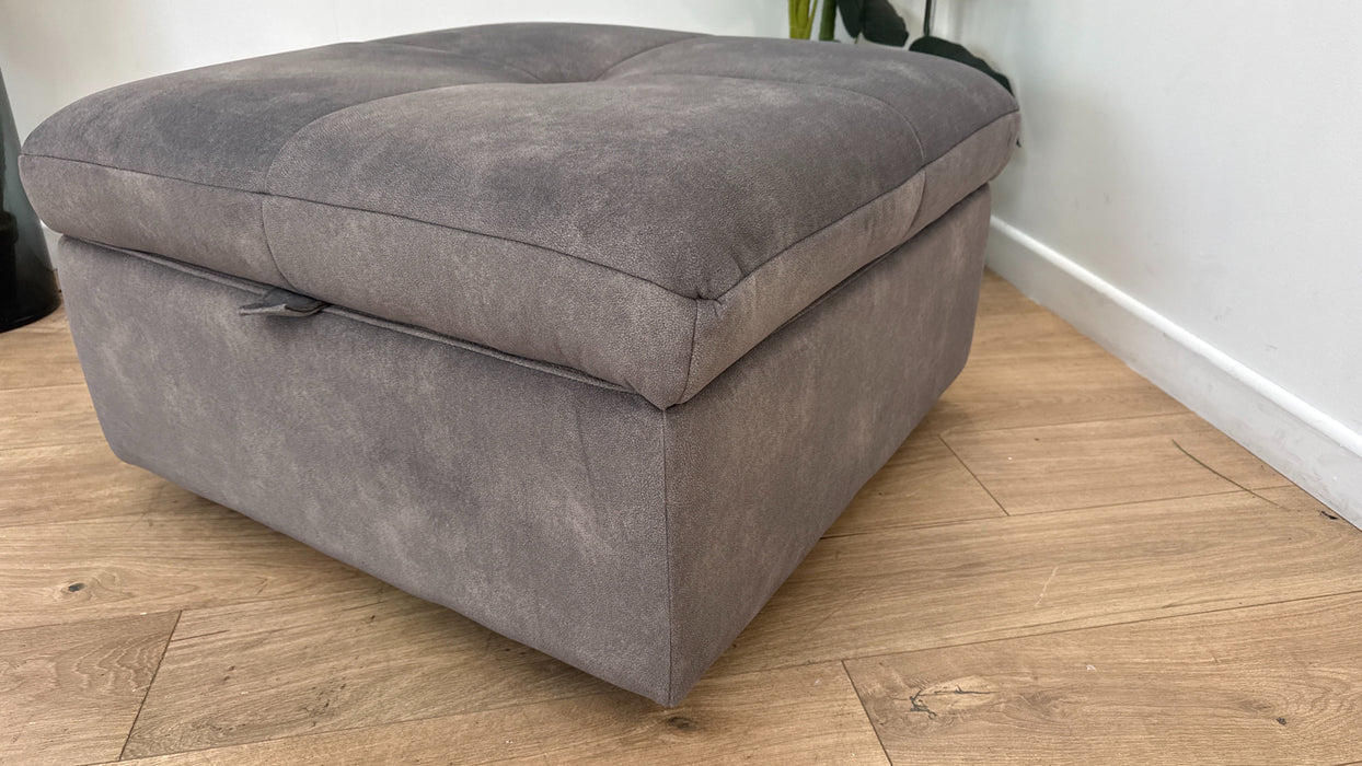 Sofology The Riviera Fabric Designer Storage Footstool in Lifestyle Flecked Mocha
