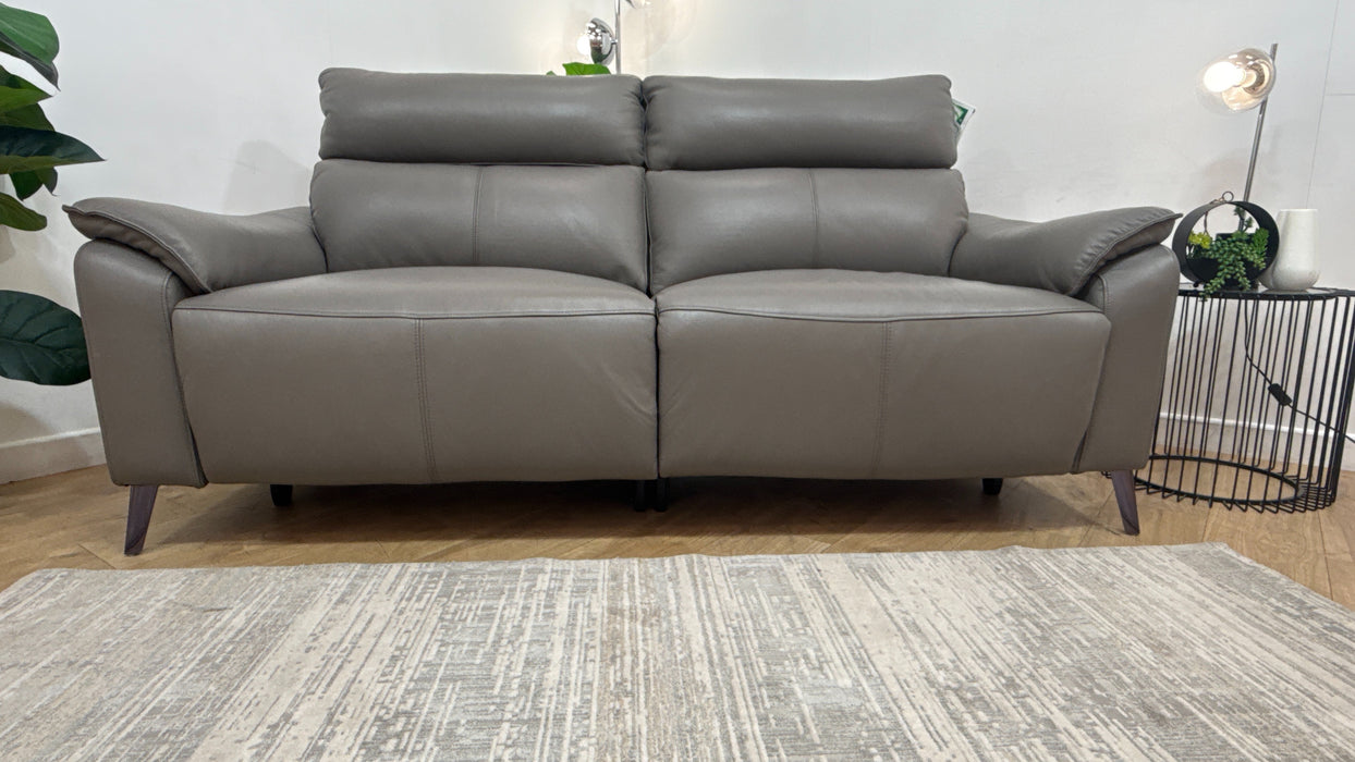 Sofology Arlo Leather 2.5 Seater Power Recliner in Trusty Embossed Elephant