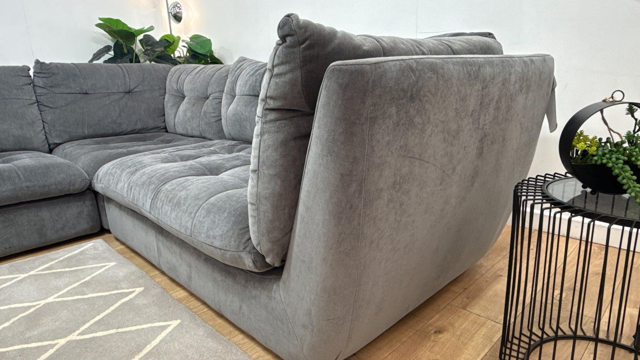 Sofology Cocoon Fabric 3 Corner 2 in Relaxed Chenille Charcoal