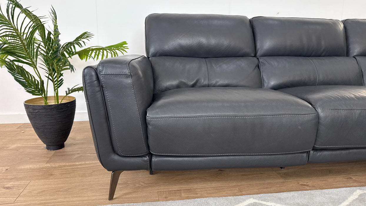 San Antonio 2 Seater Corner 1 Leather Dual Power Recliner