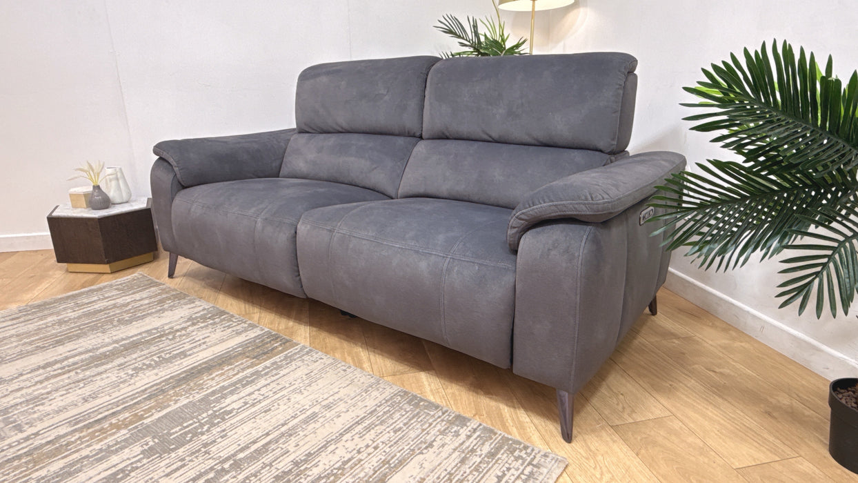 Sofology Bailey Fabric 2.5 Seater Power Recliner in Lifestyle Flecked Charcoal