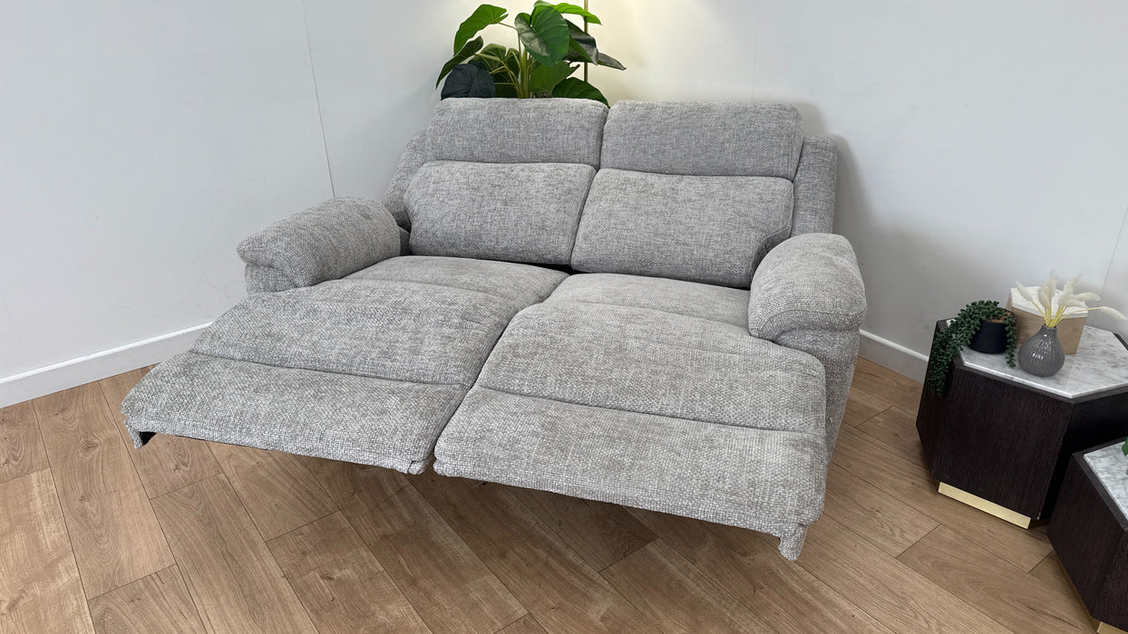 Sofology The Gracie 2 Seater Fabric Recliner Sofa in Hopsack Chenille Dove