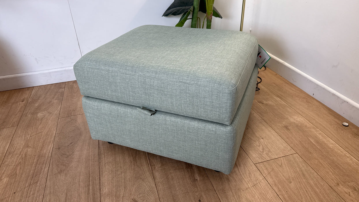 DFS The Kian Fabric Footstool in Revive Mint