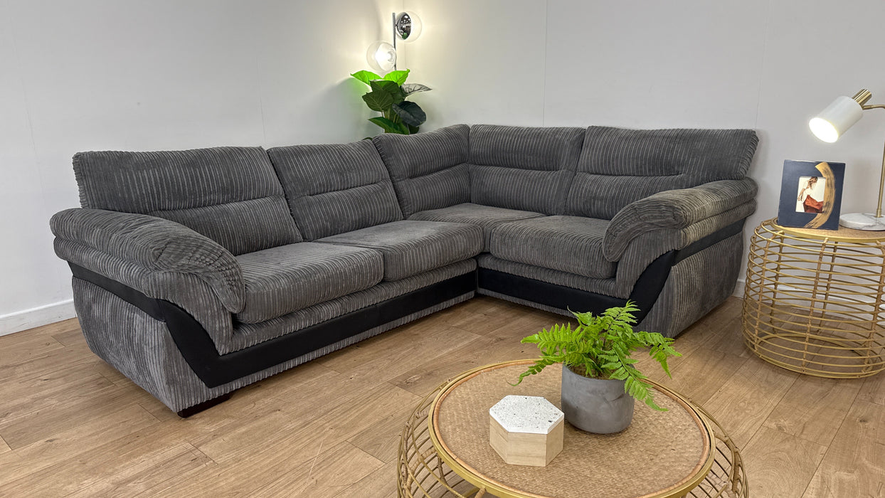 DFS The Zana Fabric Corner Sofa in Slate Combination