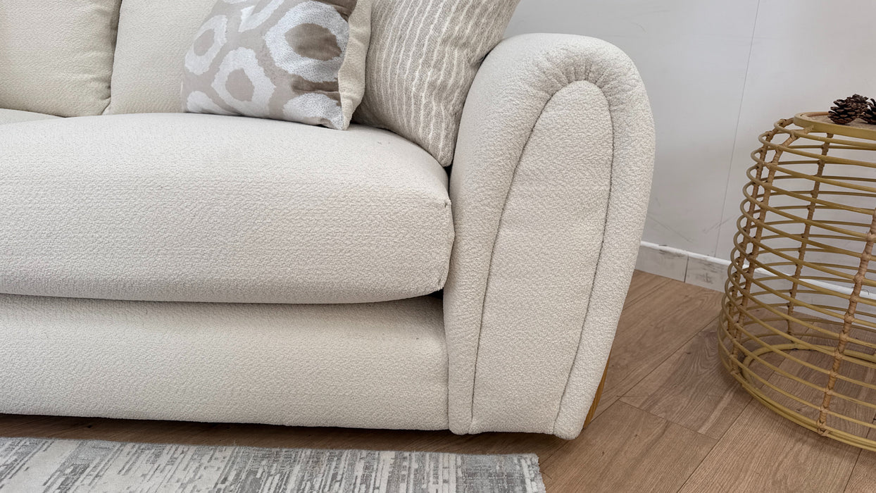 Marble Arch 3 Seater Sofa - Fabric - Camden Wood Trim