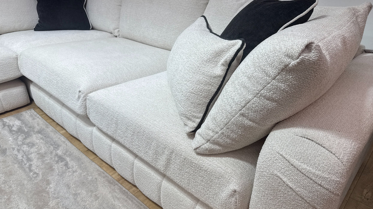Sofology Westwood Fabric 3 Corner 3 in Soft Boucle Ecru Mix