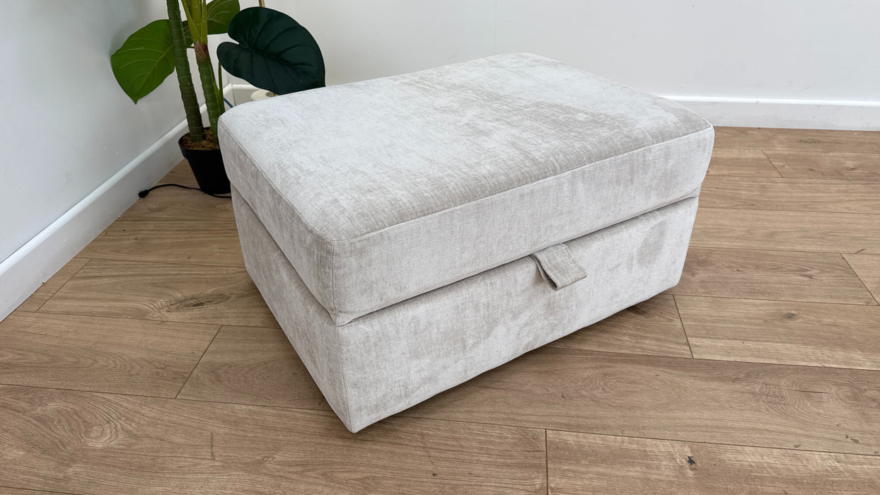Sofology The Fitzrovia Fabric Storage Footstool in Luxury Chenille Mist