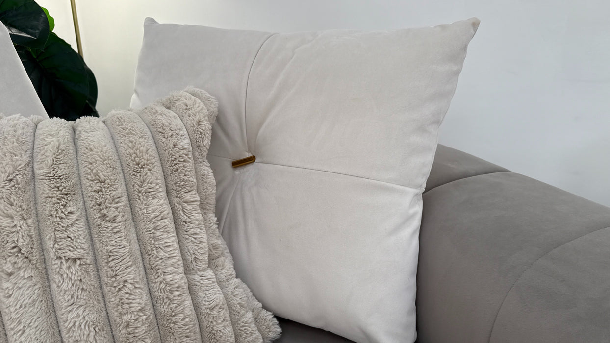 Sofology The Oscar Loveseat in Super Matt Velvet Pebble