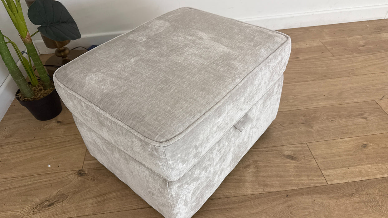 Sofology The Georgio Fabric Storage Footstool in Oyster All Over