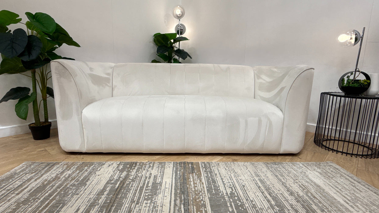 Sofology Fitzrovia Fabric 3 Seater in Matt Velvet Milk Mix
