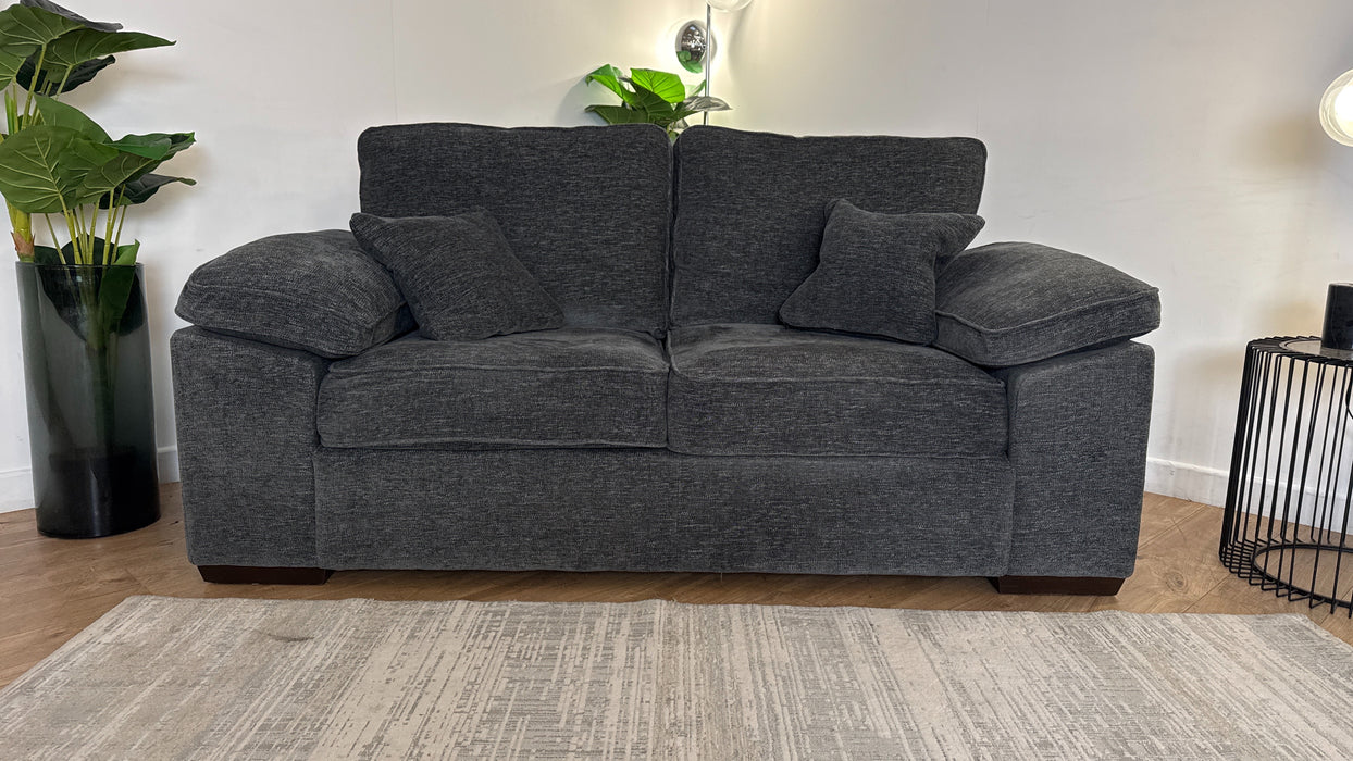 Sofology Brixton Fabric 2 Seater in Charcoal All Over