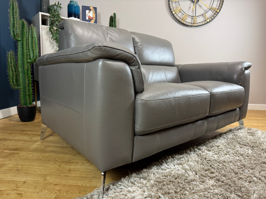 Illinois Leather 2 Seater - Trusty Soft Sheen Fossil Grey (WA2)