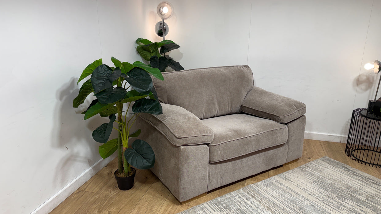 Sofology Brixton Fabric Loveseat in Soft Chenille Wicker Mix
