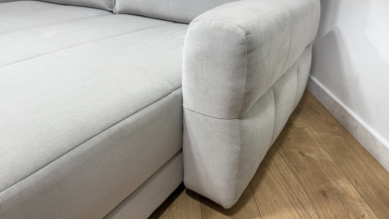 Sofology Sanctuary Fabric 3 Seater Double Power Chaise & Motion Back in Relaxed Chenille Stone
