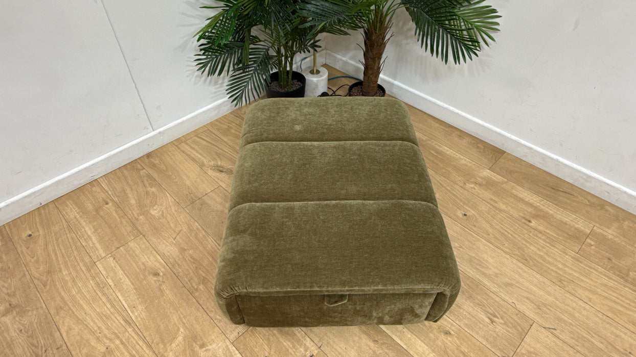 Sofology Waldorf Fabric Storage Footstool in Soft Chenille Olive