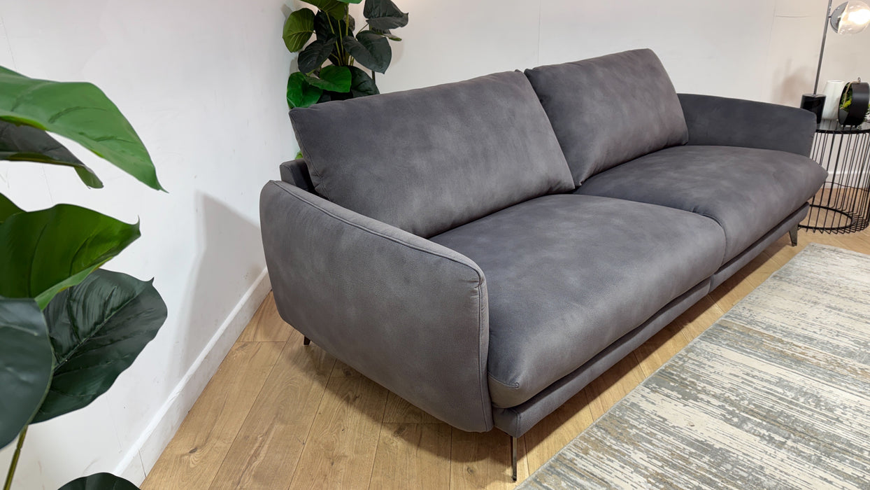 Sofology Adler Fabric 4 Seater Split in Lifestyle Mottled Charcoal