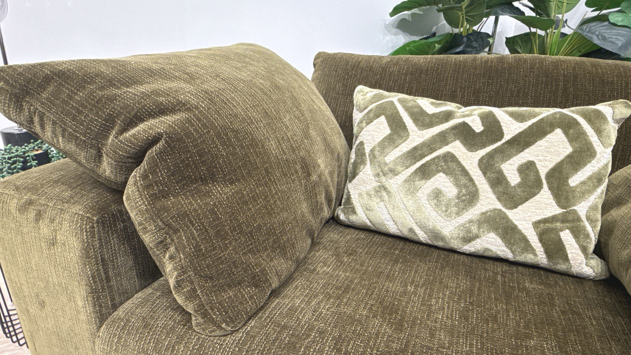 Sofology Harrington Fabric Love Seat in Mulliner Mix Olive