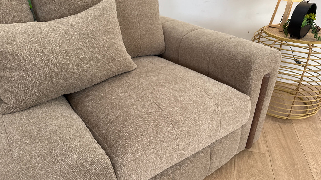 Soho 2 Seater - Fabric Sofa - Boucle Mink /Natural Mix