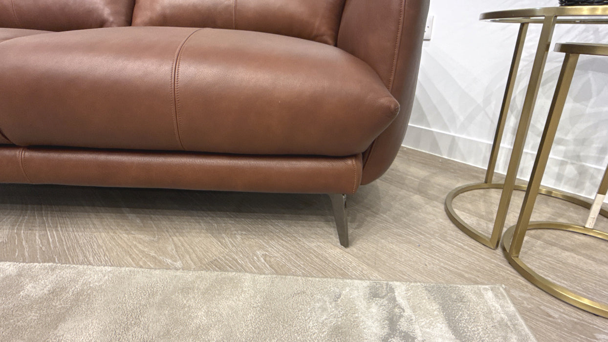 Sofology Adler Leather 2 Seater in Relaxed Soft Brown
