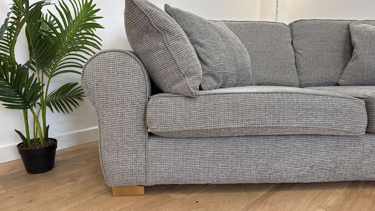 Nimbus 3 Seater - Fabric Sofa - Padstow Grey/ Coral Mix