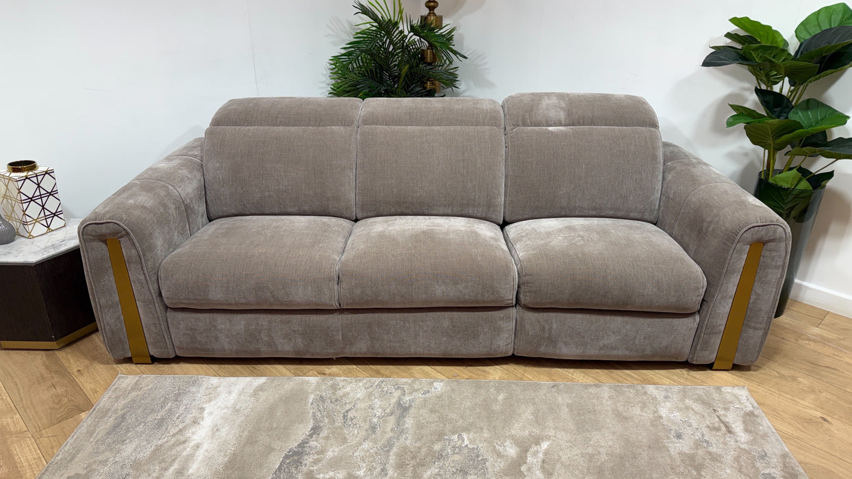 Sofology Kingsbridge Fabric 3 Seater in Relaxed Chenille Nutmeg