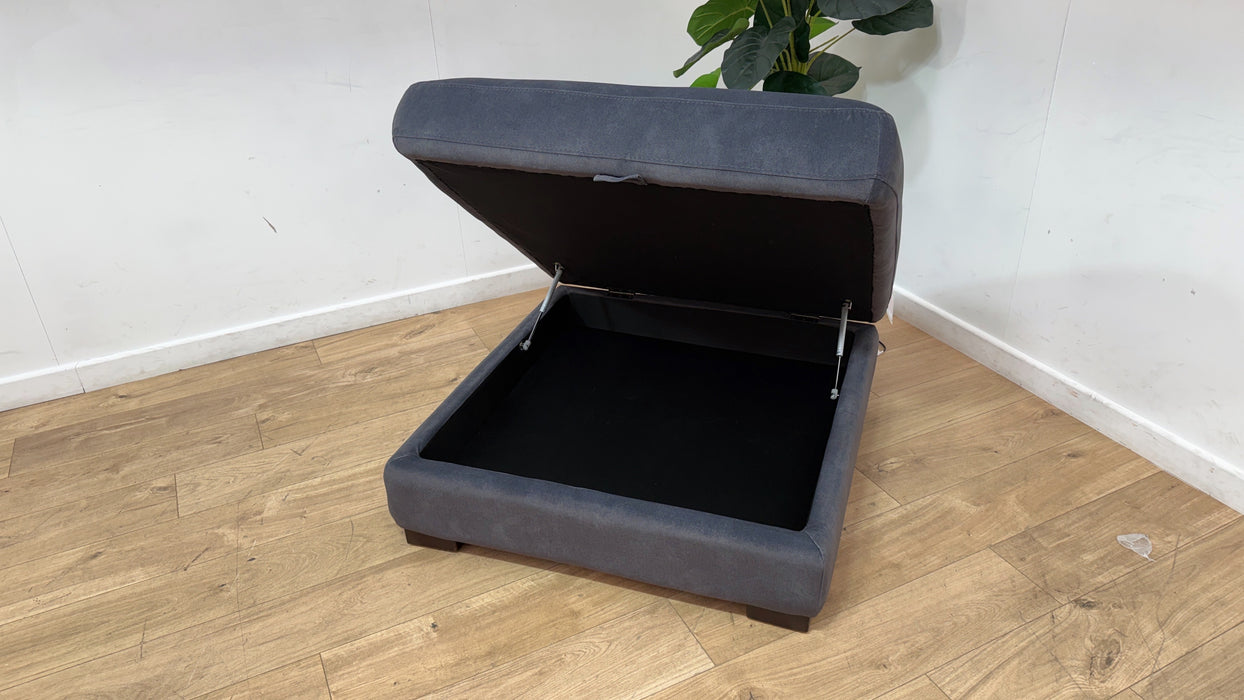 Sofology Portland Fabric Storage Footstool in Lifestyle Flecked Charcoal