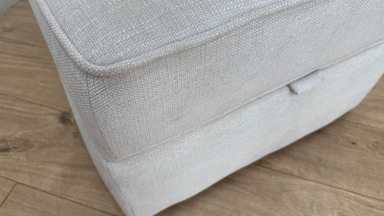 Sofology The Mayfair Fabric Storage Footstool in Linen Look Chenille Mist
